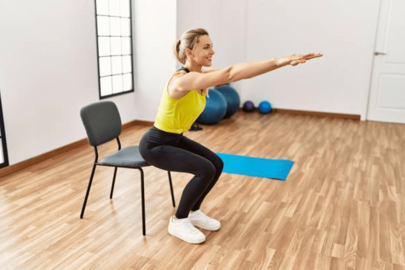 Sit to stand knee exercises